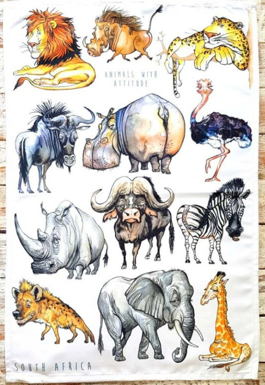 Tea Towels - Animals with Attitude