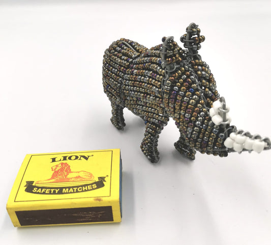 Beaded Wire Rhino