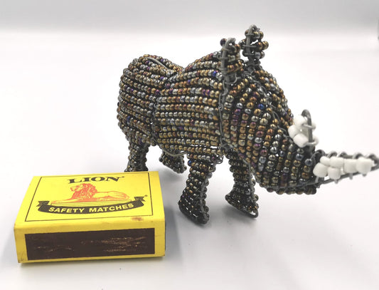 Beaded Wire Rhino