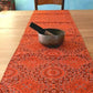 Table Runner - Orange Mandala